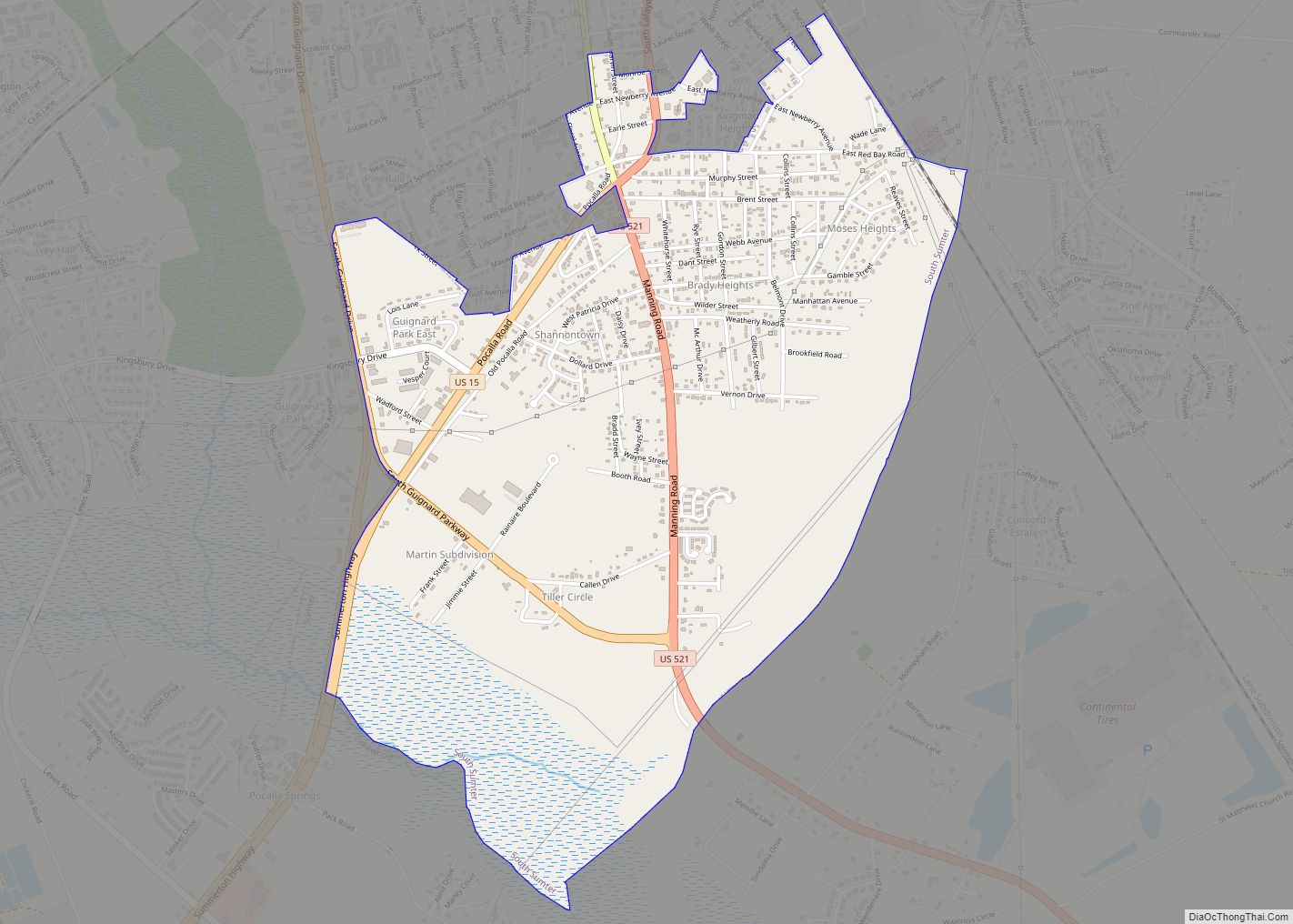 Map of South Sumter CDP