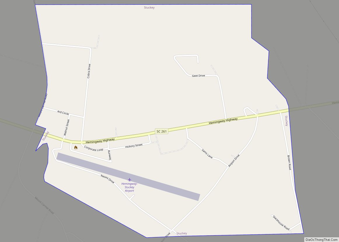 Map of Stuckey town