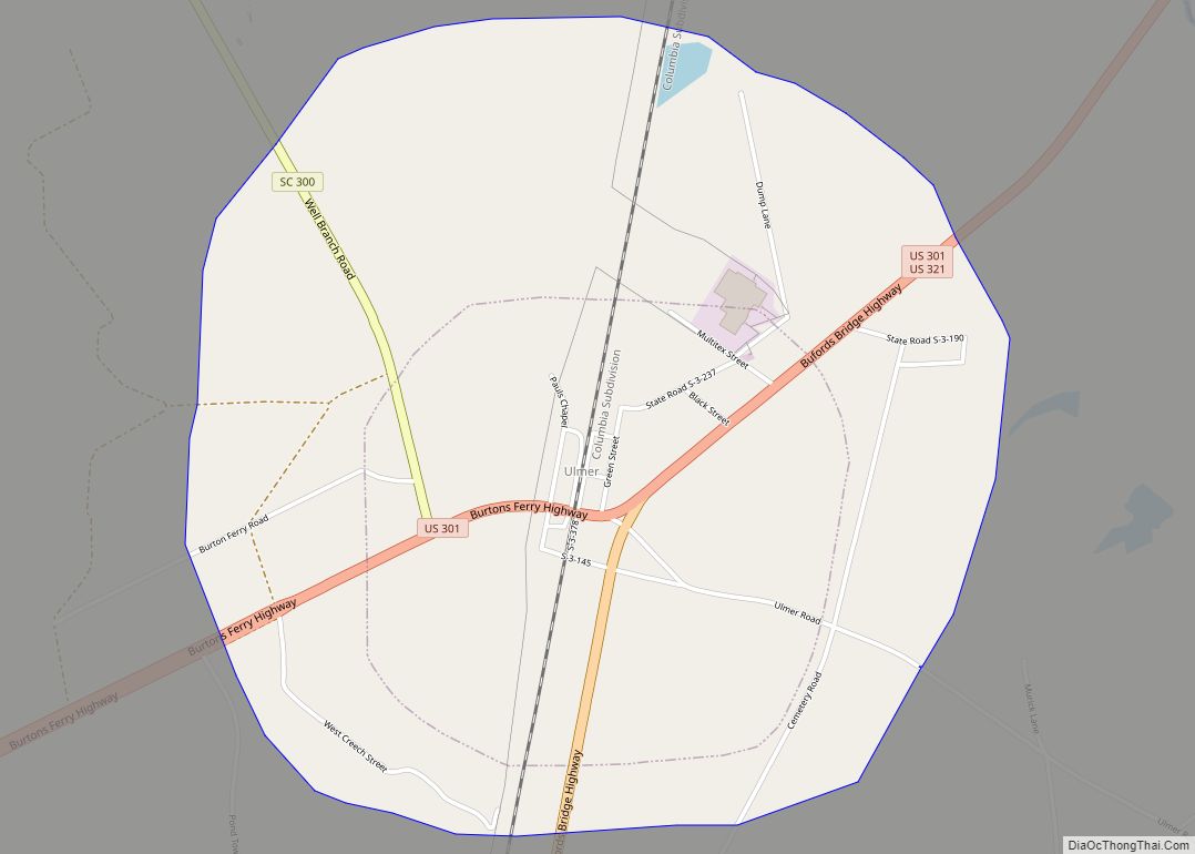 Map of Ulmer town