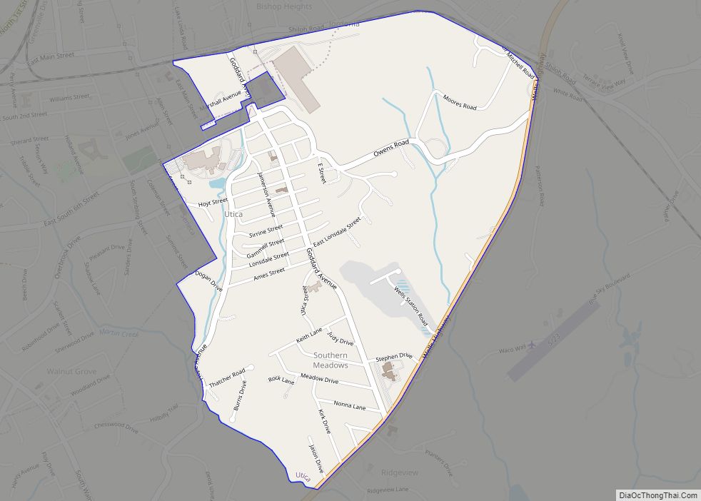 Map of Utica CDP, South Carolina