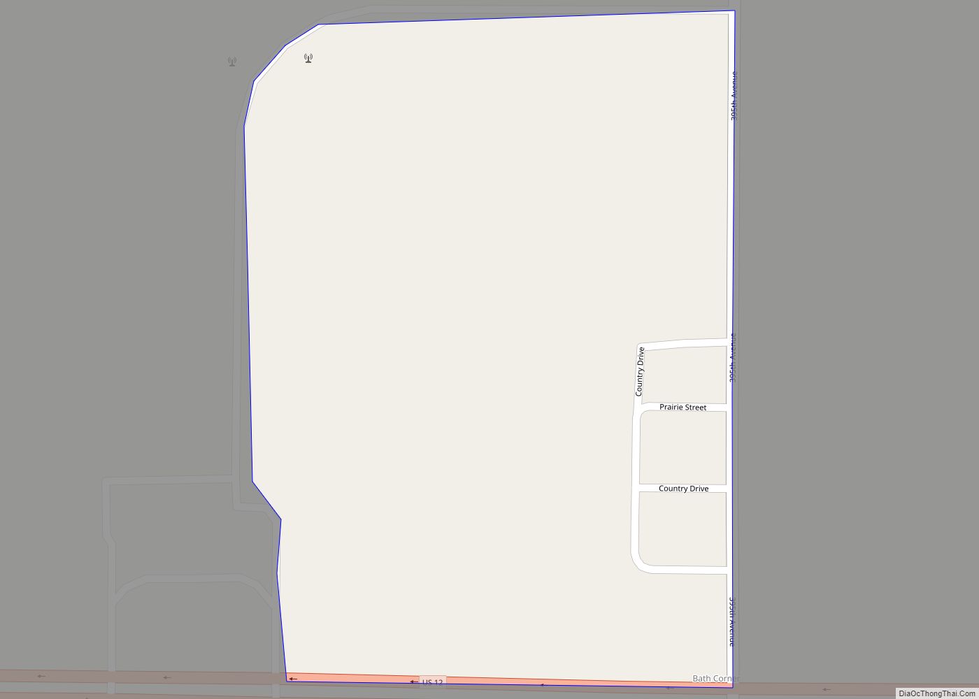 Map of Bath Corner CDP