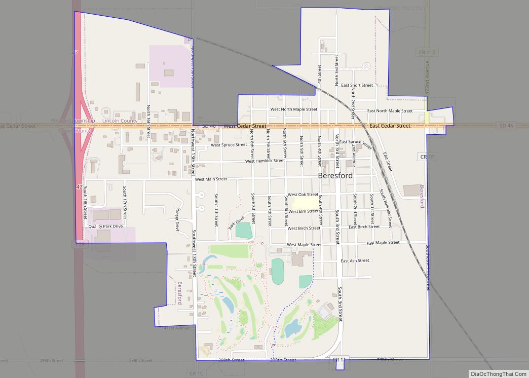 Map of Beresford city