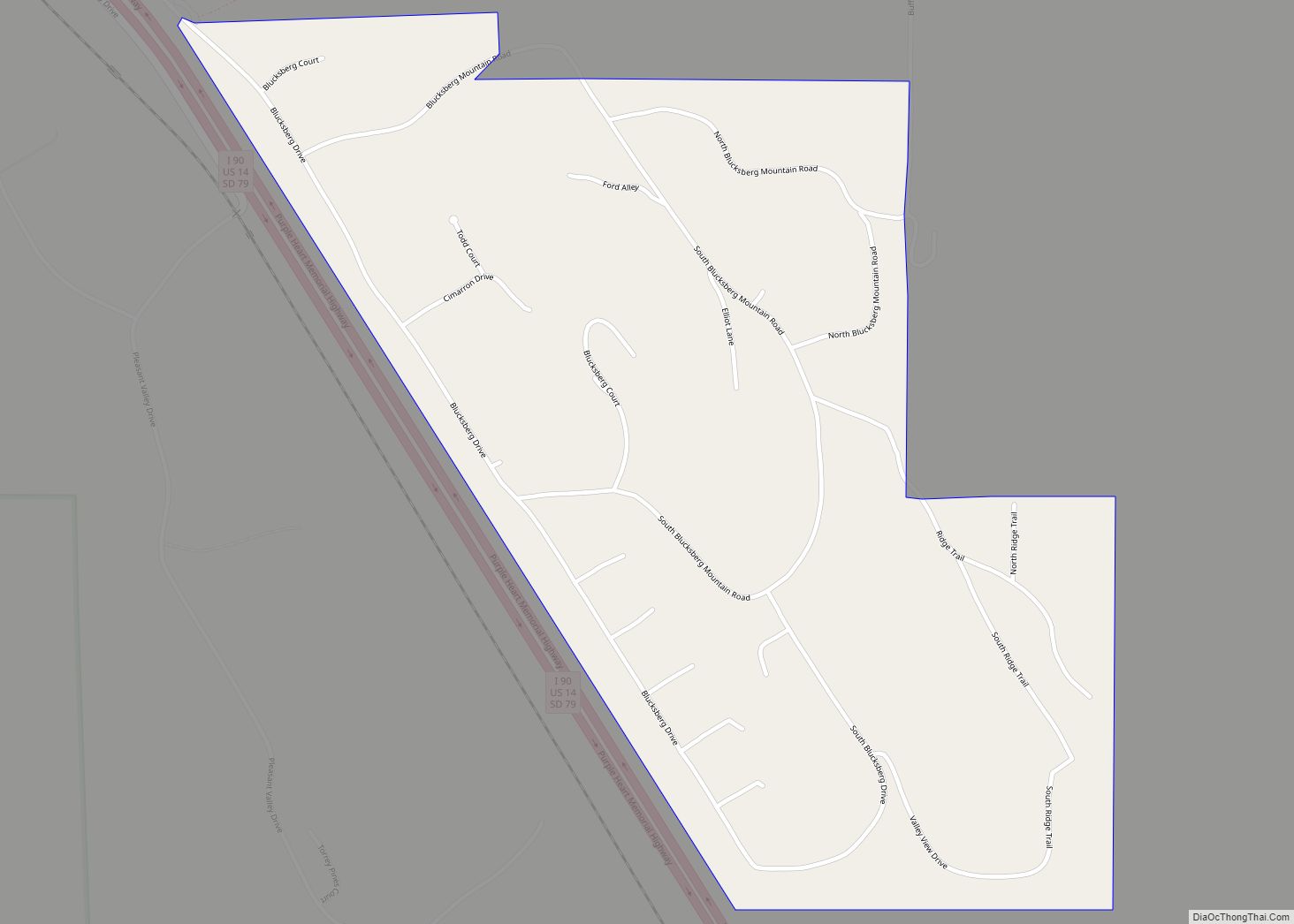 Map of Blucksberg Mountain CDP