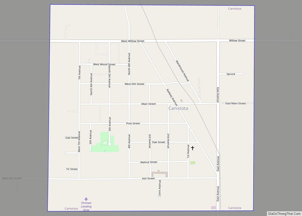 Map of Canistota city