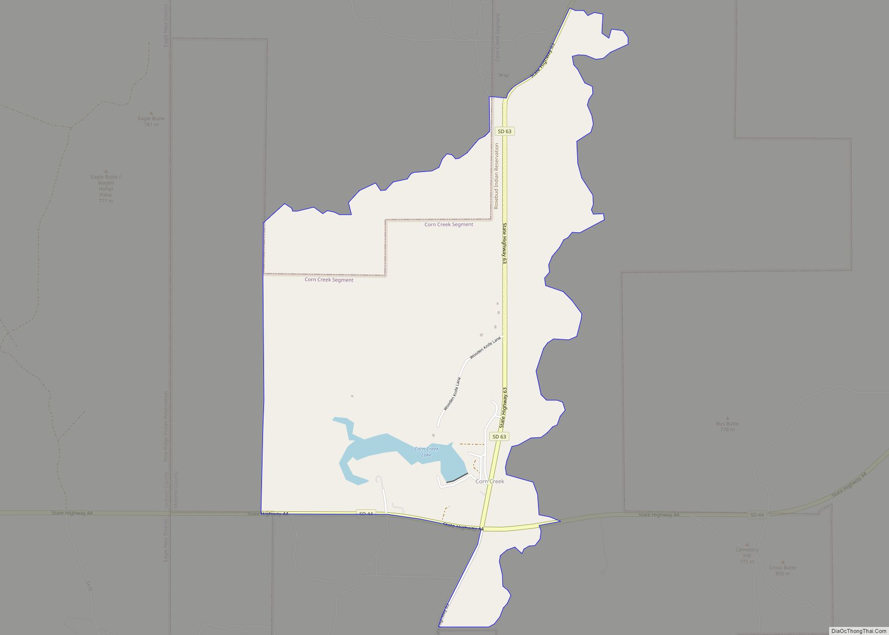 Map of Corn Creek CDP