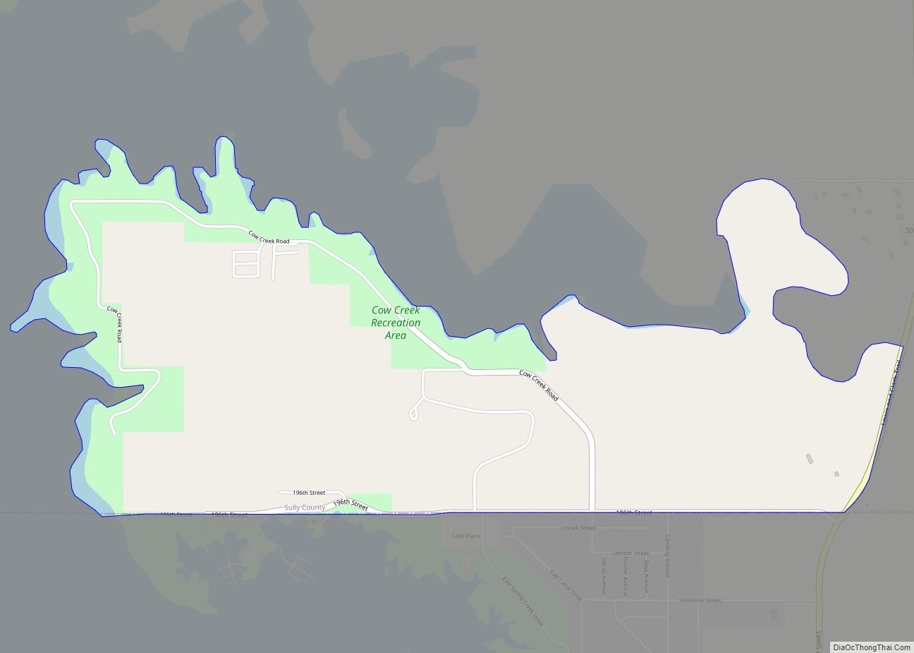 Map of Cow Creek CDP