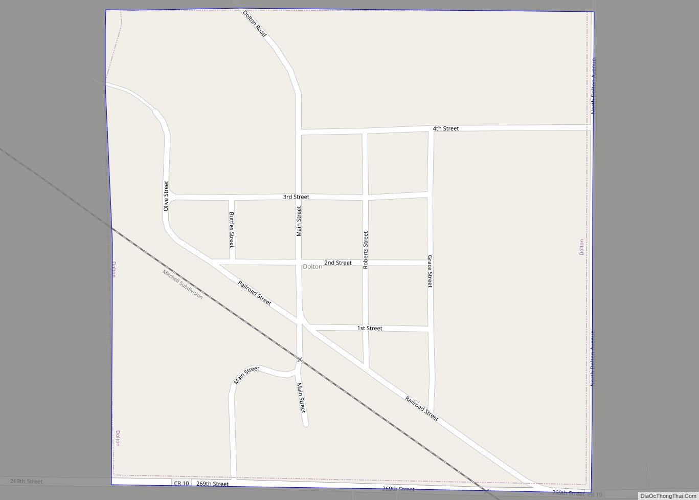 Map of Dolton town, South Dakota