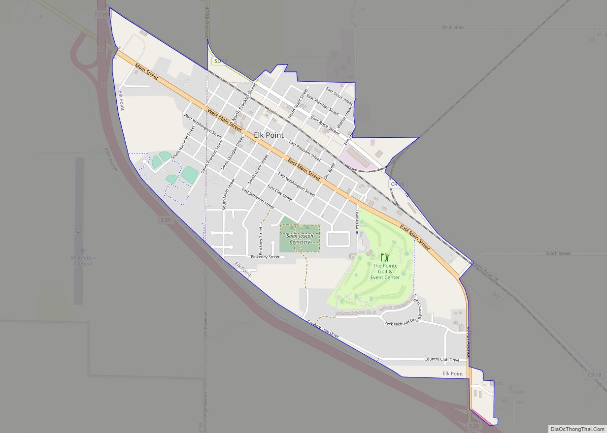 Map of Elk Point city