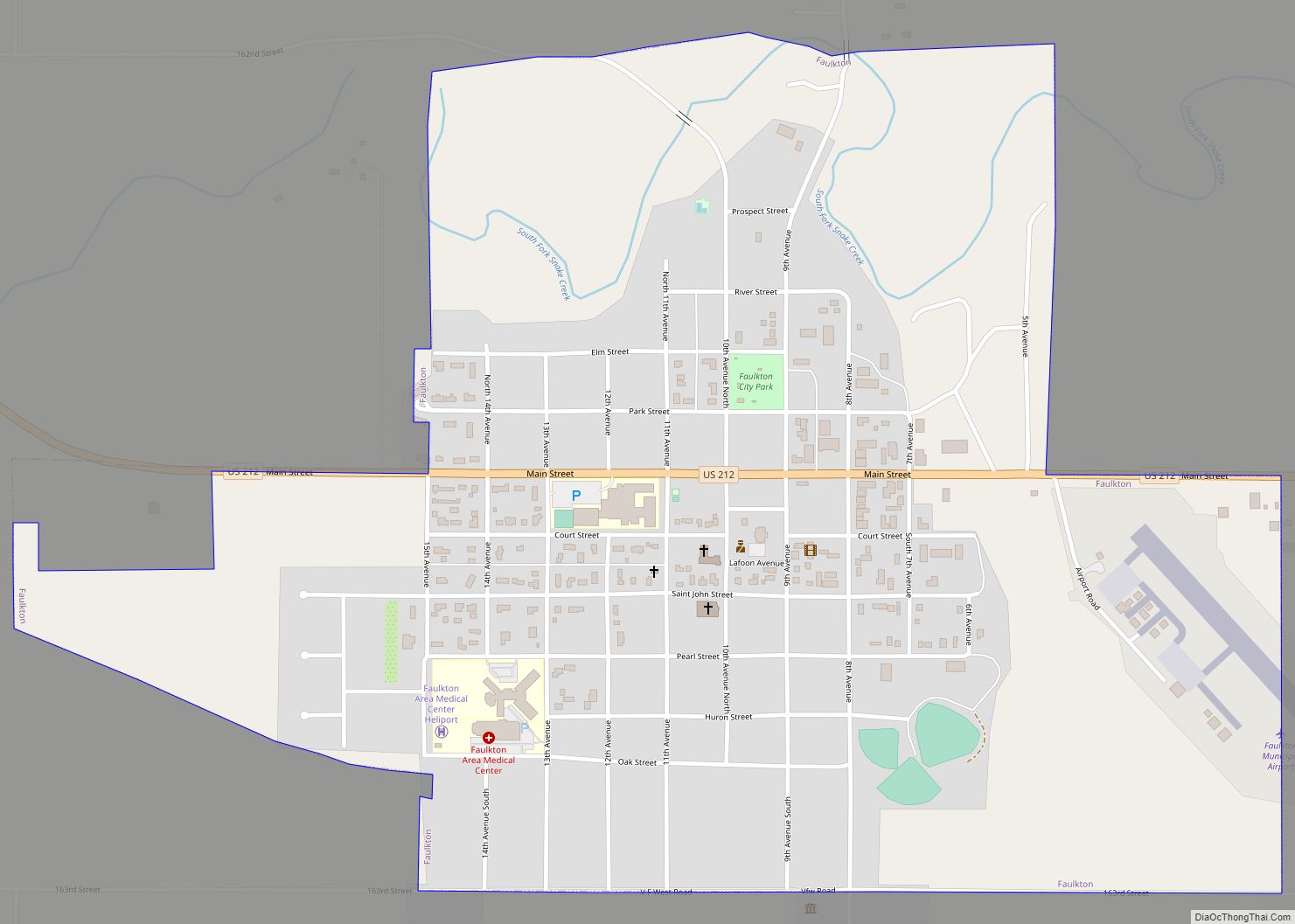 Map of Faulkton city