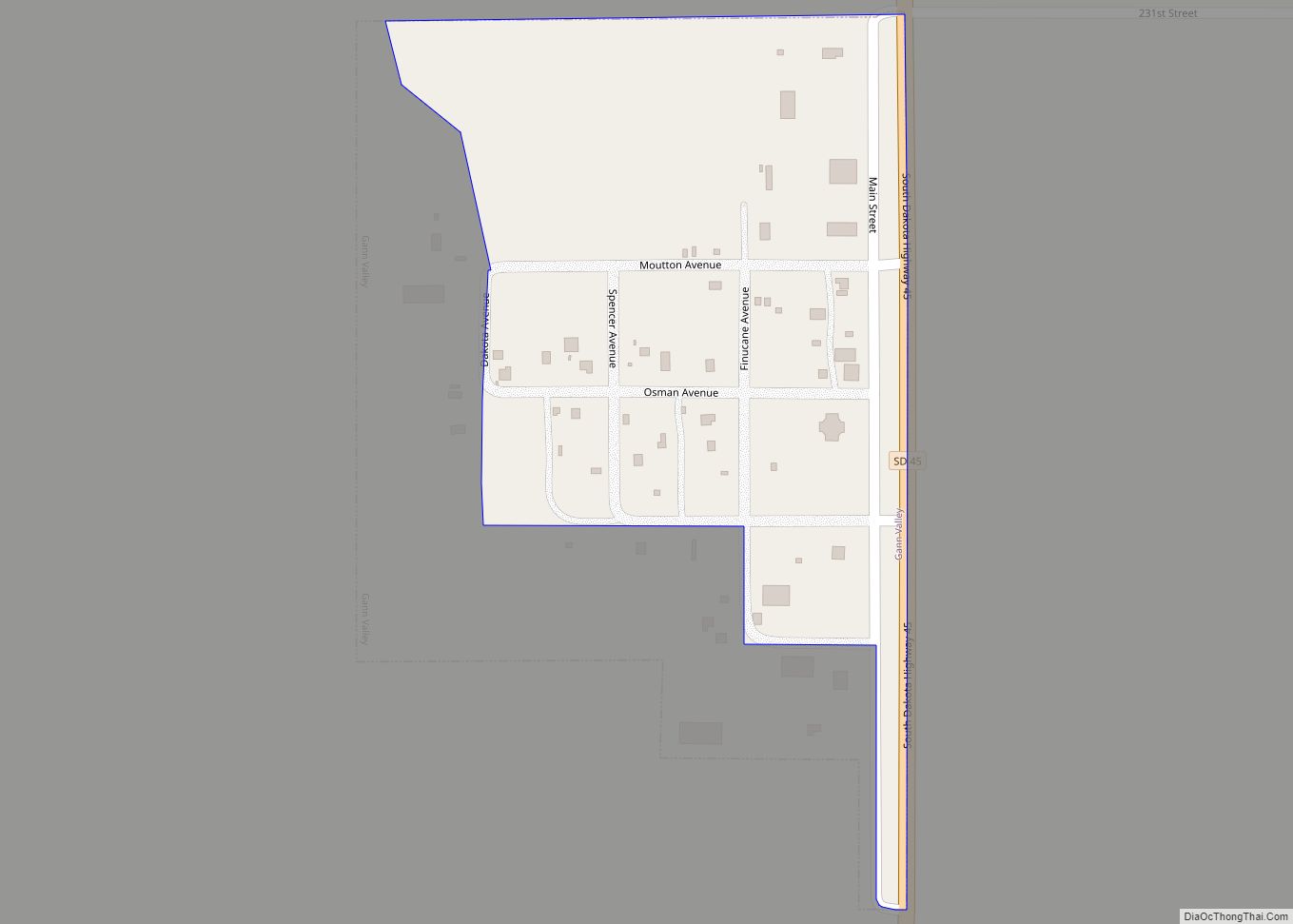 Map of Gann Valley CDP