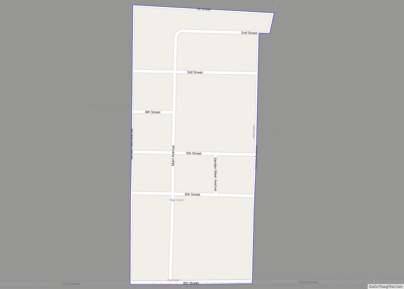 Map of Harrison CDP, South Dakota