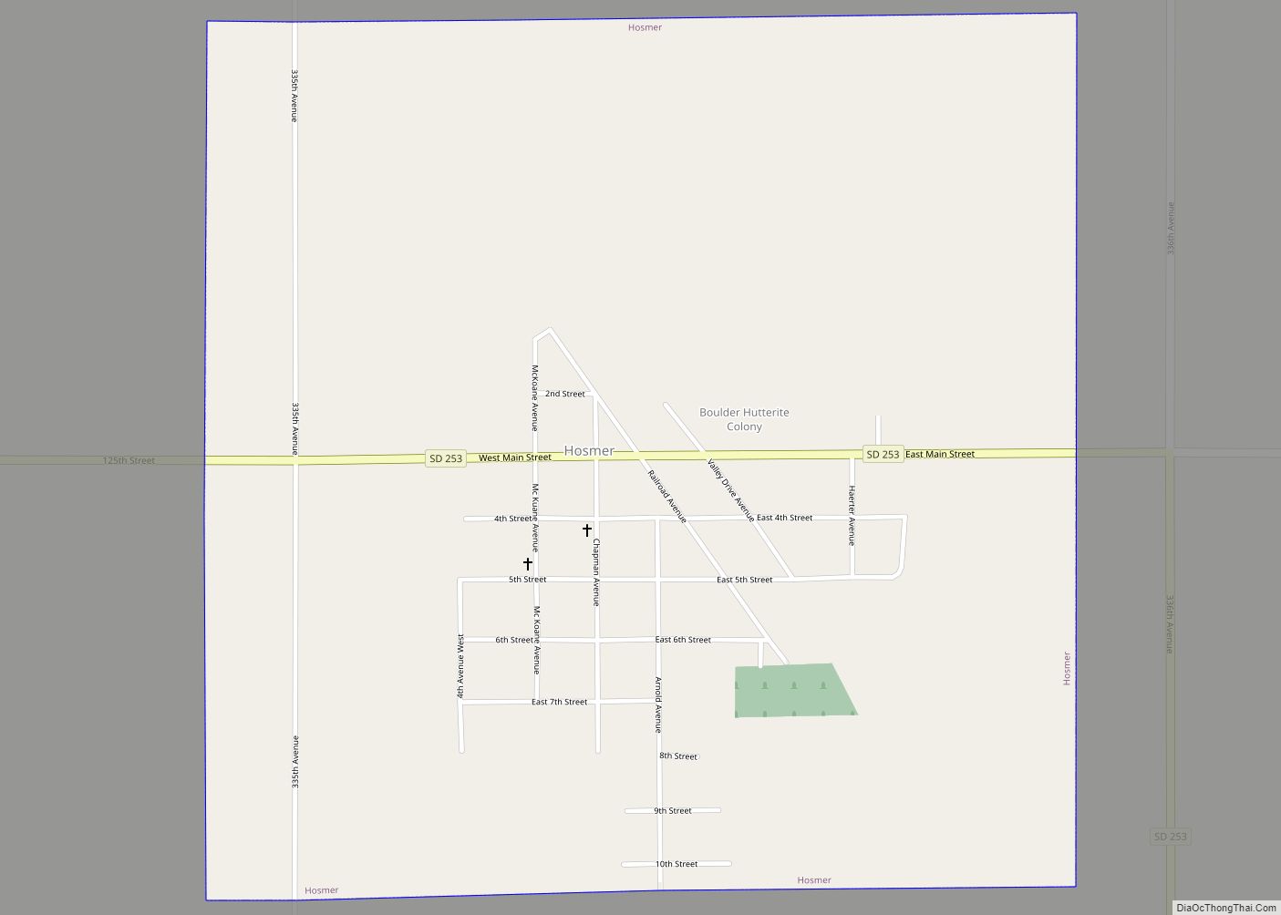 Map of Hosmer city