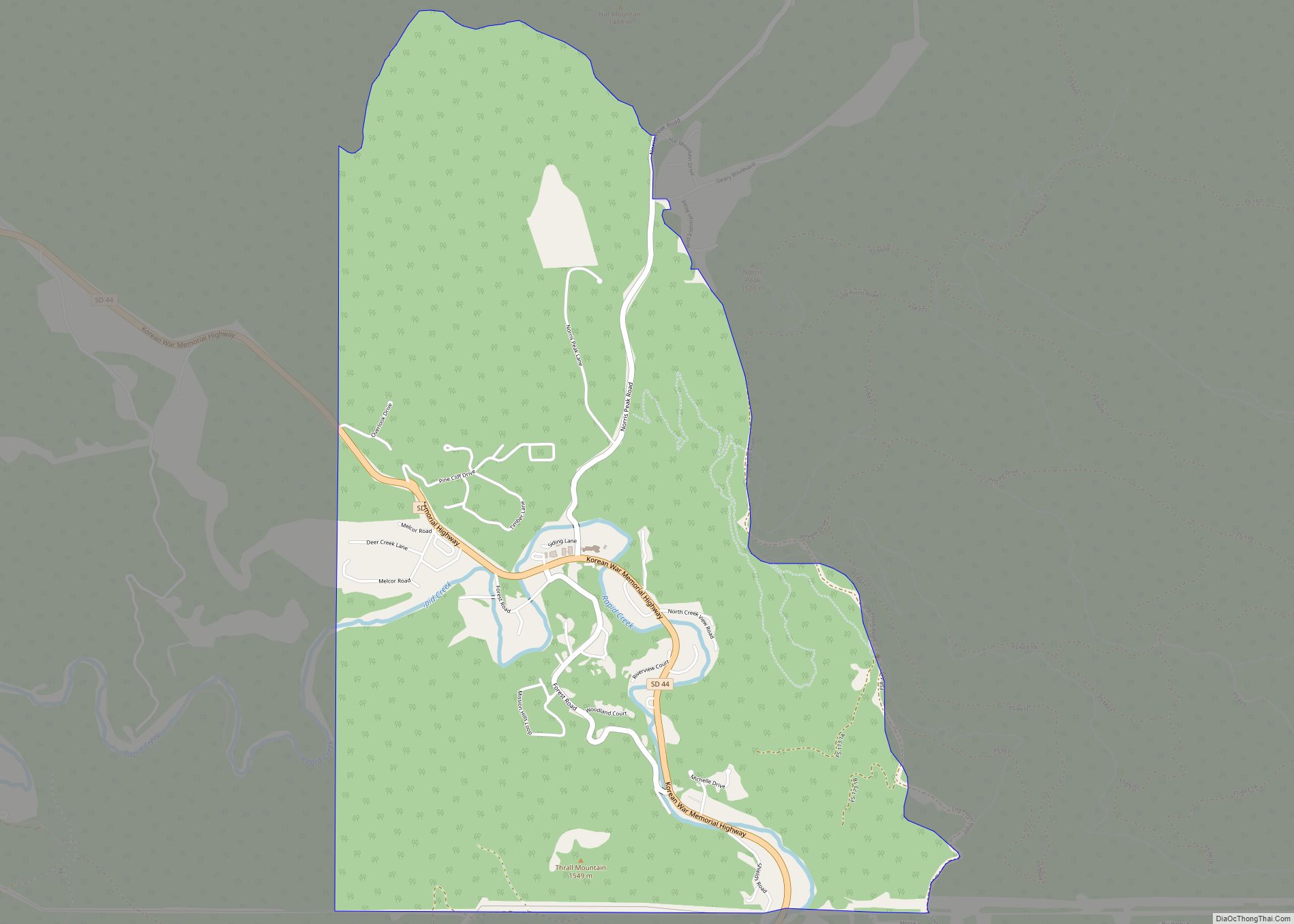 Map of Johnson Siding CDP