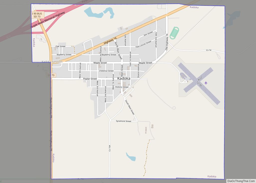 Map of Kadoka city