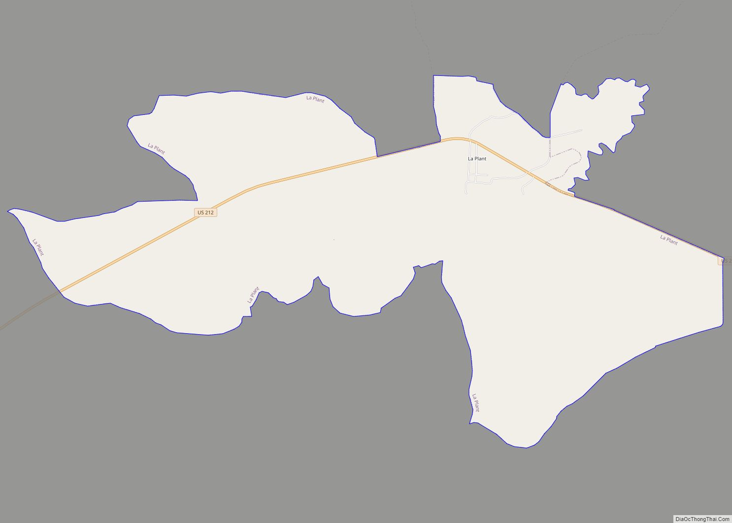 Map of La Plant CDP