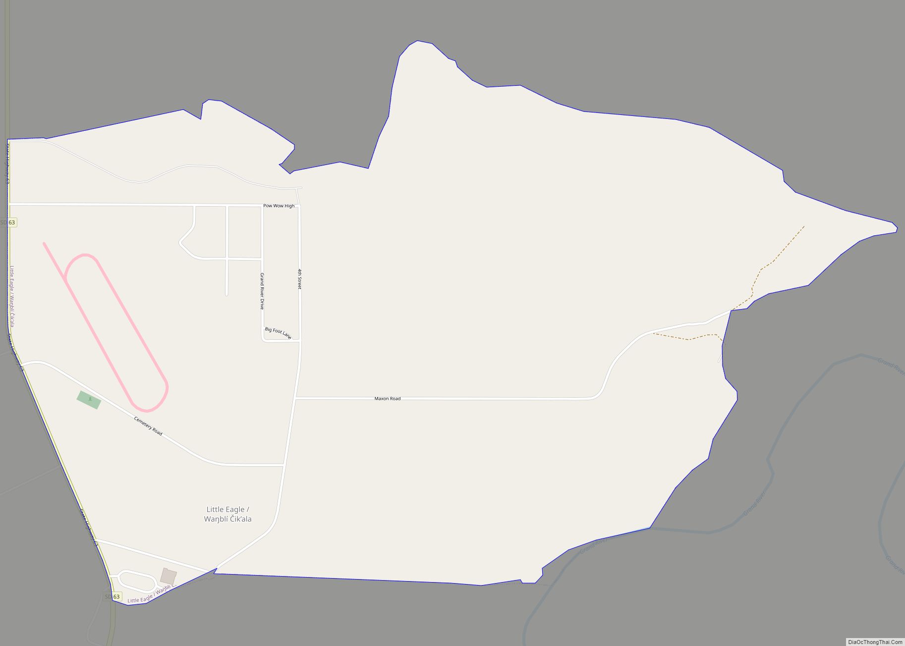 Map of Little Eagle CDP