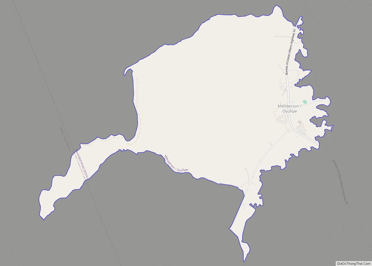 Map of Manderson-White Horse Creek CDP