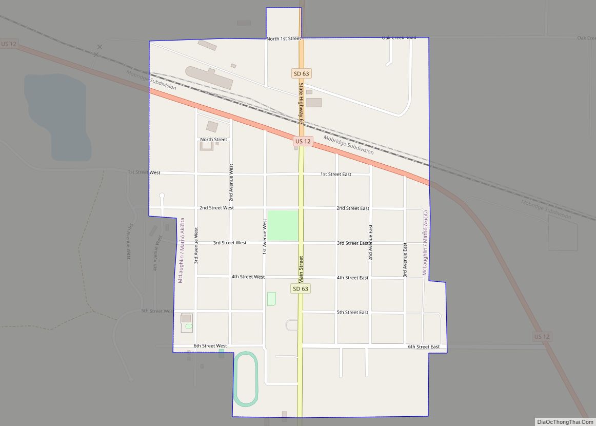 Map of McLaughlin city