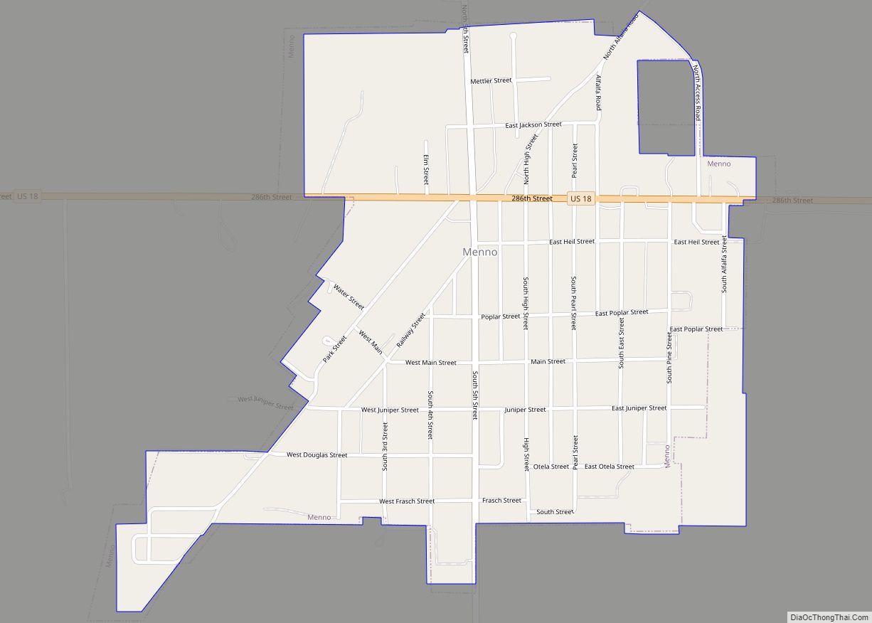 Map of Menno city