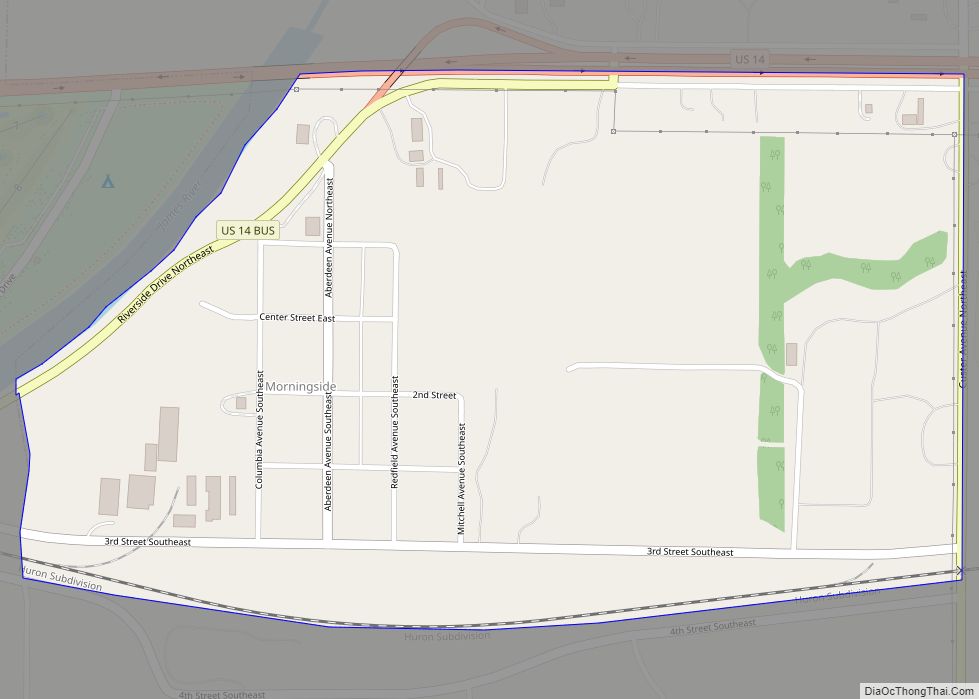 Map of Morningside CDP, South Dakota