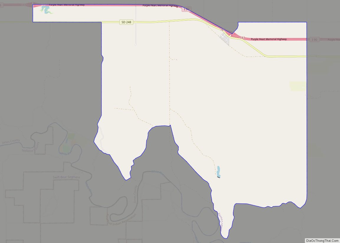 Map of Okaton CDP