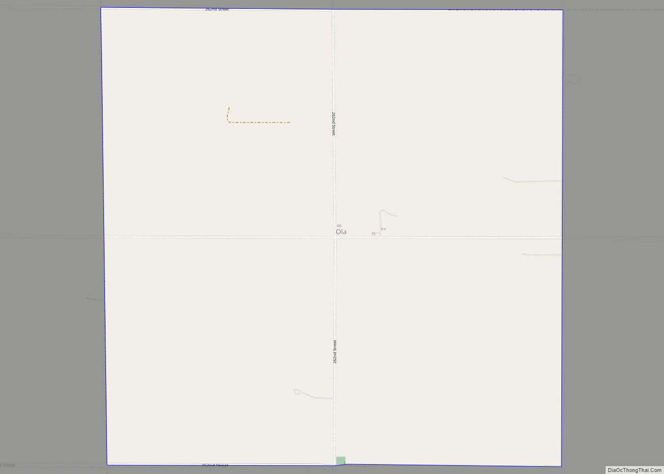 Map of Ola CDP, South Dakota