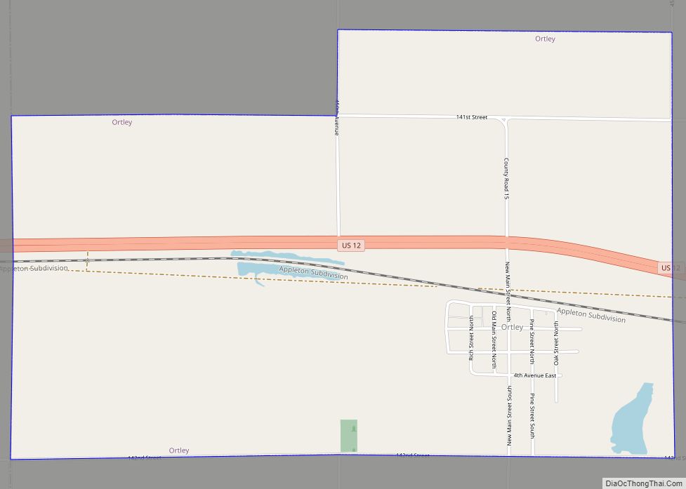 Map of Ortley town