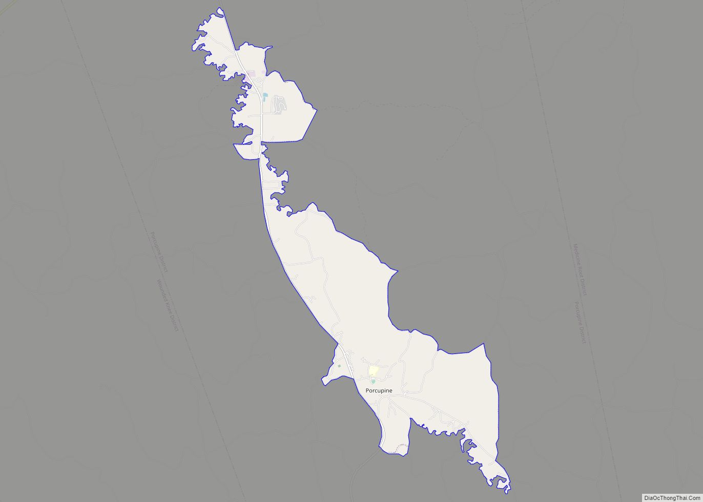 Map of Porcupine CDP, South Dakota