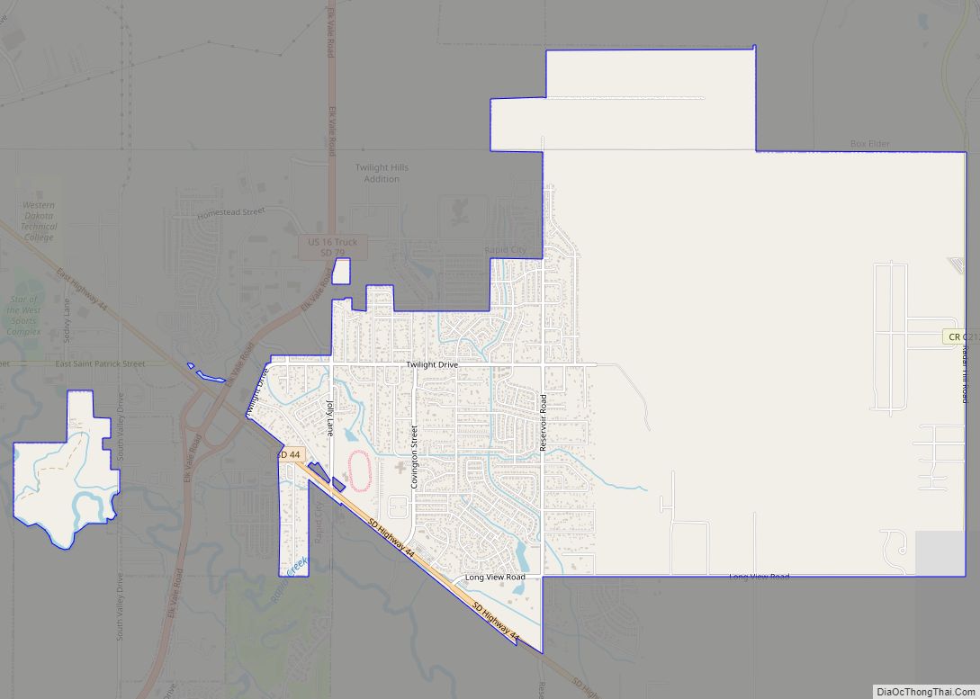 Map of Rapid Valley CDP