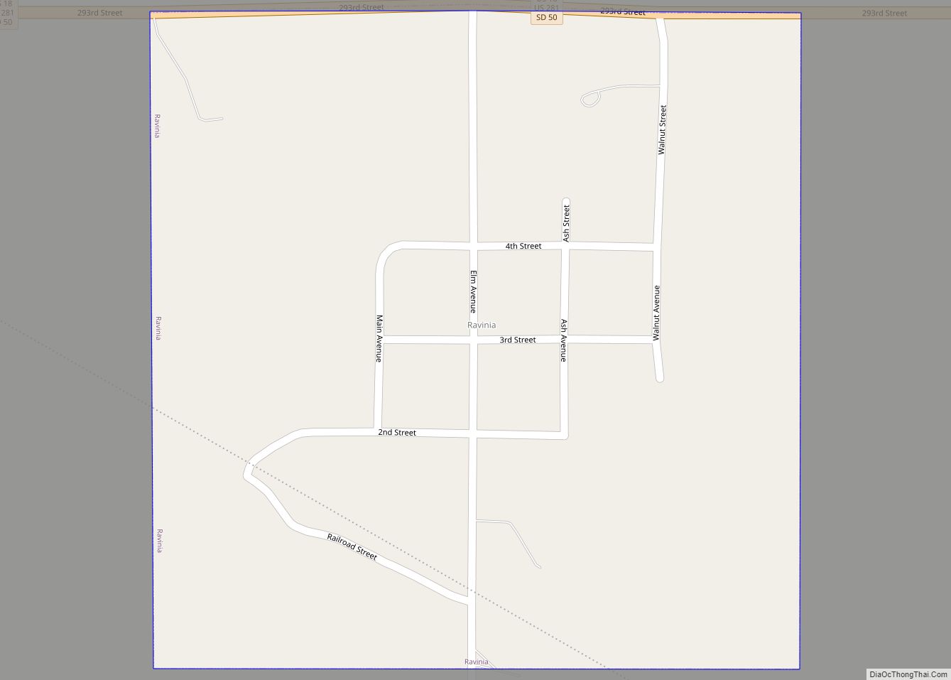 Map of Ravinia town