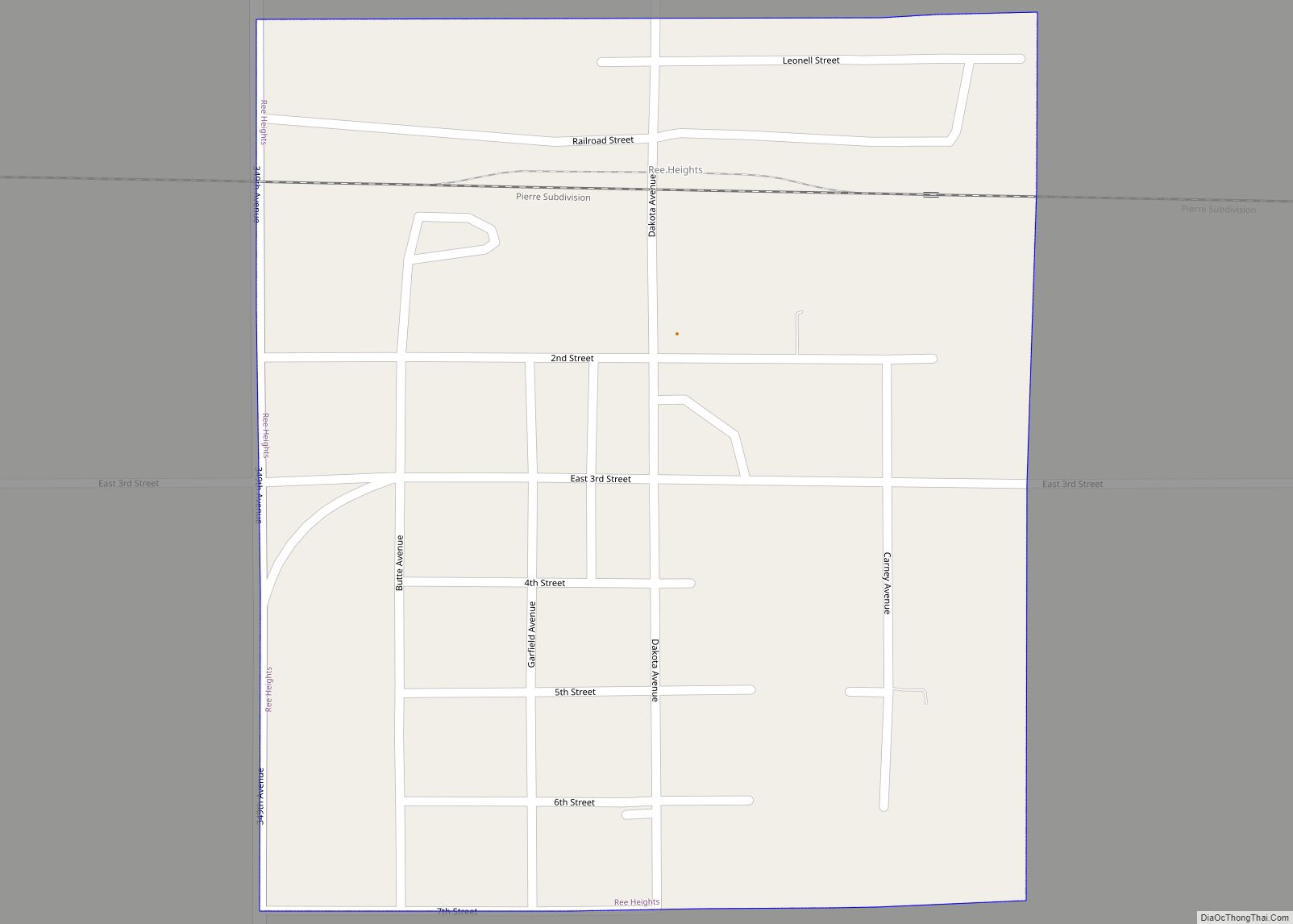 Map of Ree Heights town