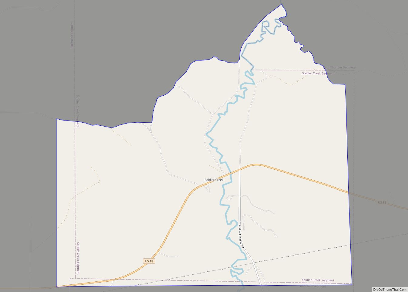 Map of Soldier Creek CDP