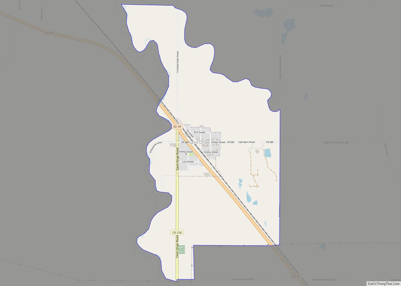 Map of St. Onge CDP