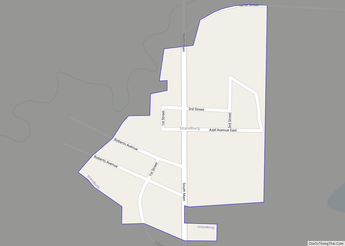 Map of Strandburg town