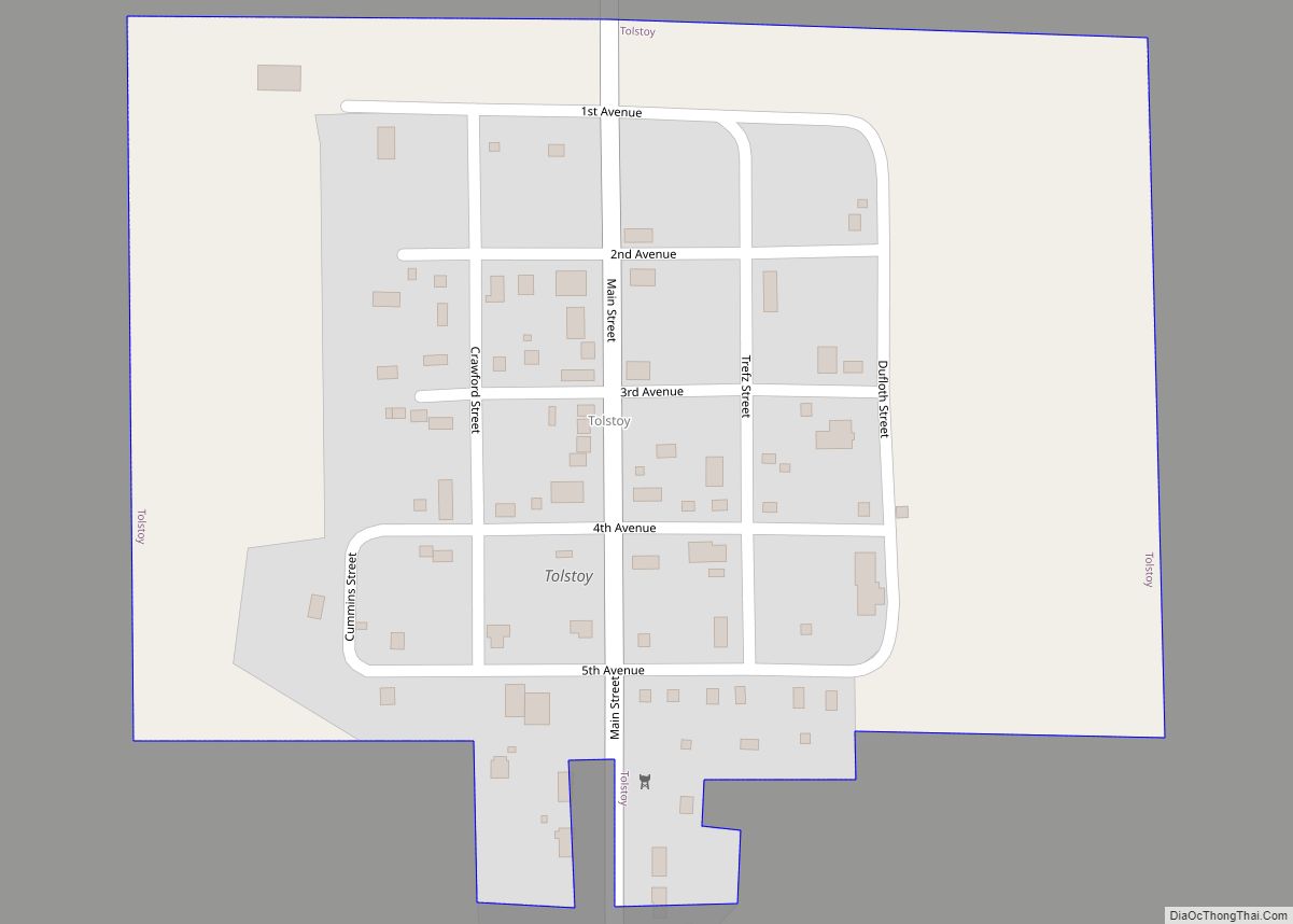 Map of Tolstoy town