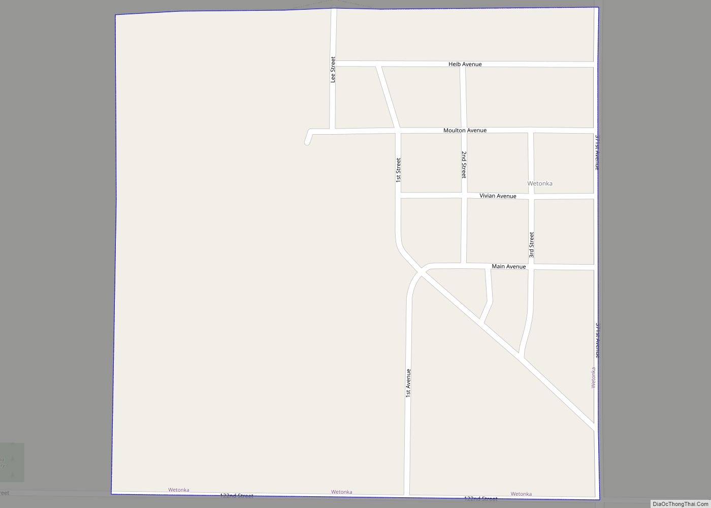 Map of Wetonka town