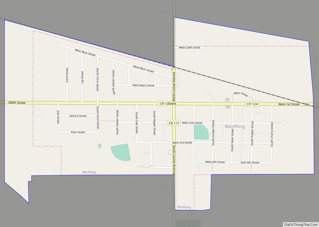 Map of Worthing city