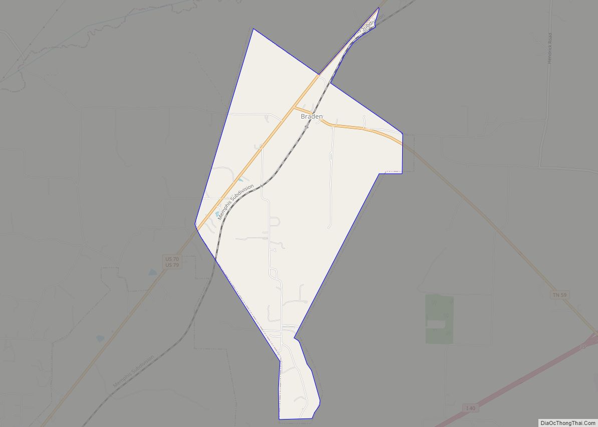 Map of Braden town