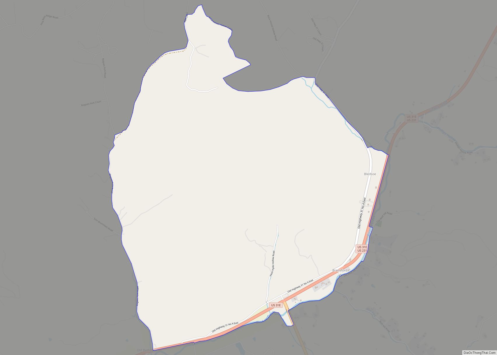 Map of Bransford CDP