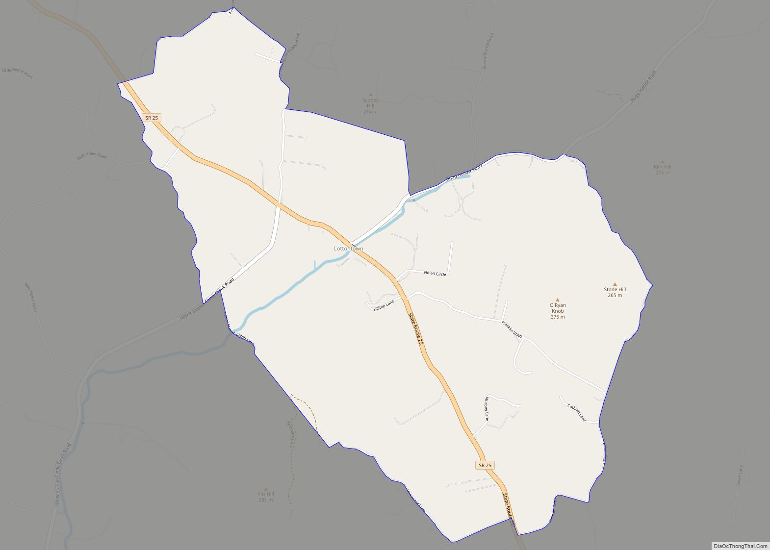 Map of Cottontown CDP