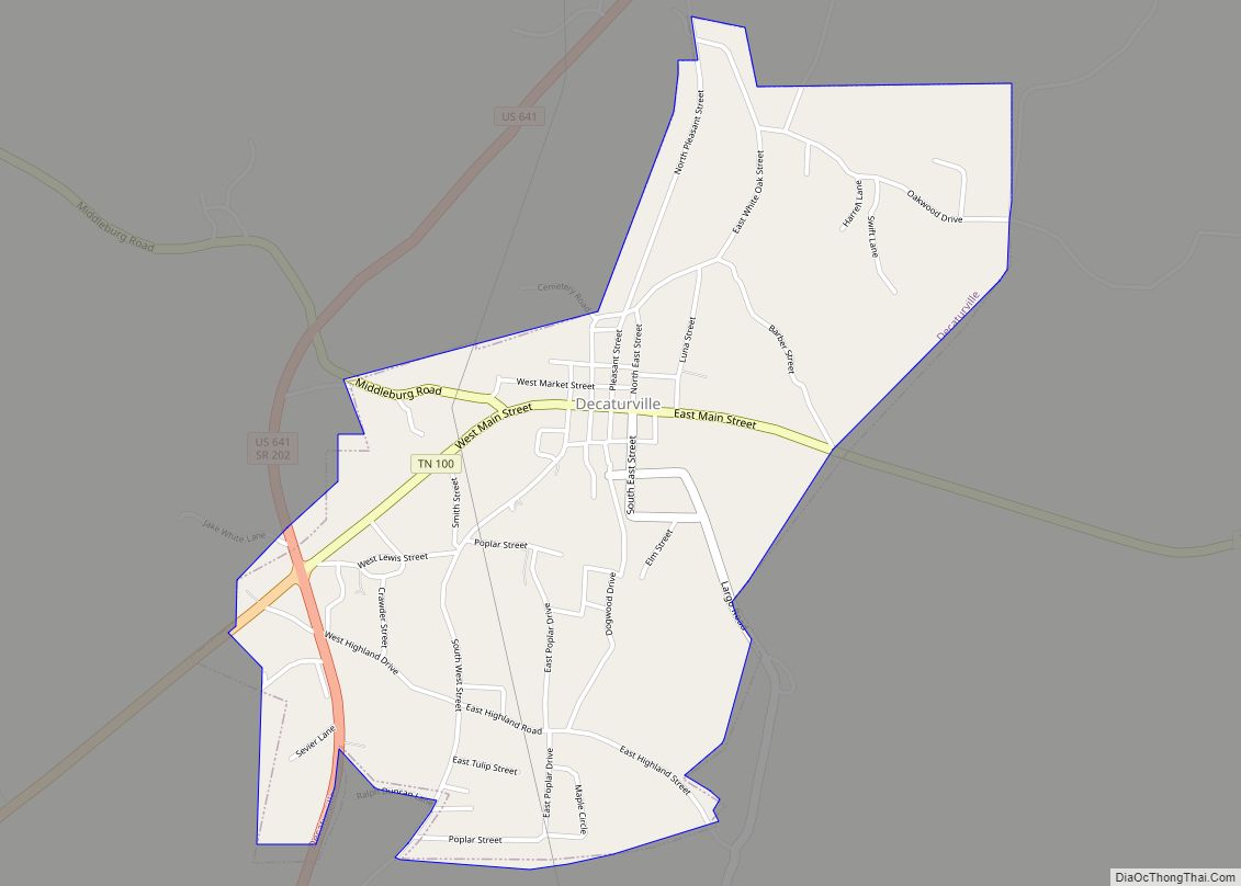 Map of Decaturville town