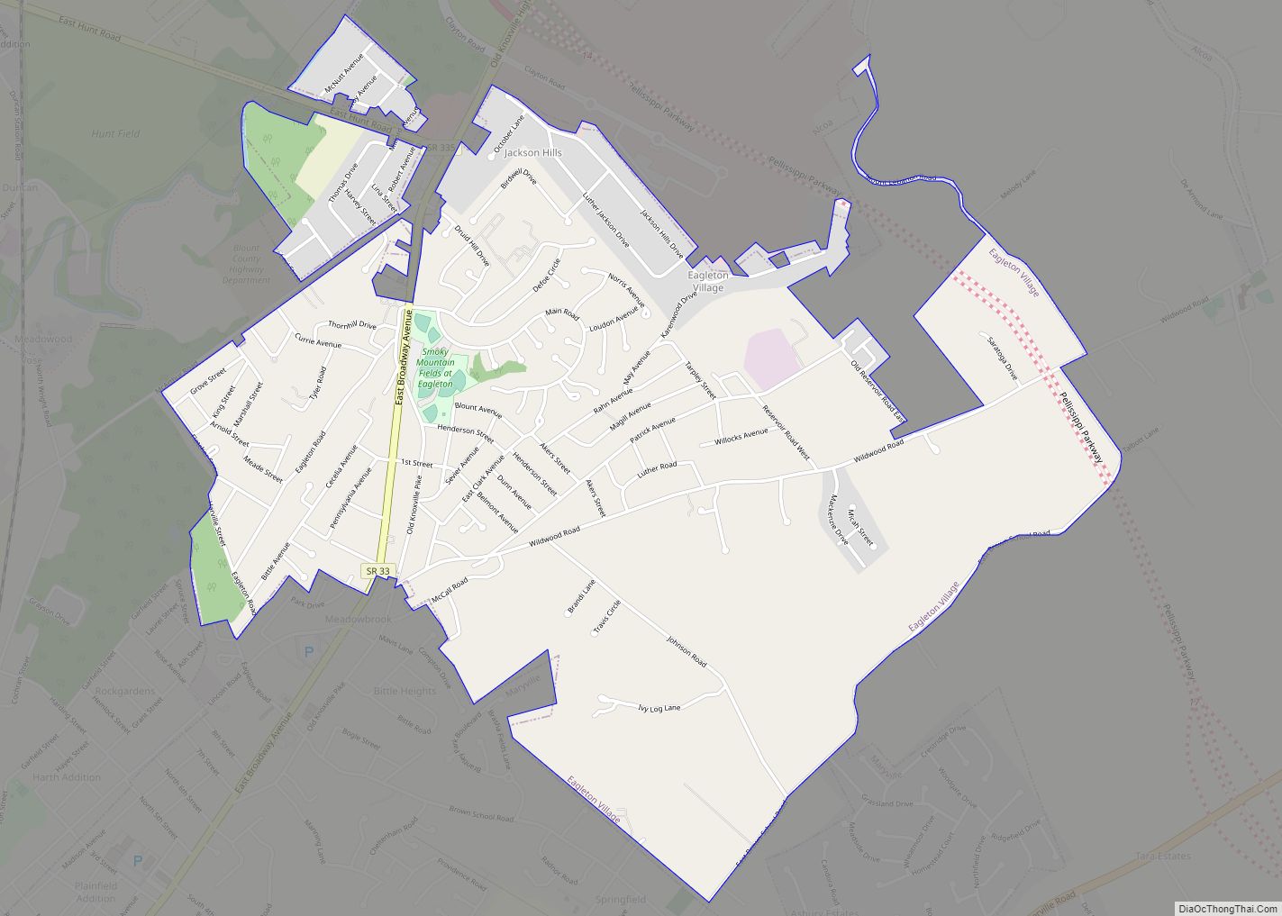 Map of Eagleton Village CDP