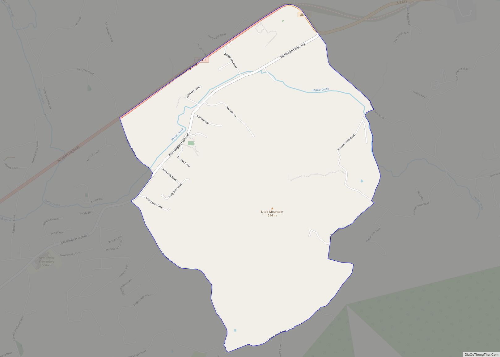 Map of Fairgarden CDP