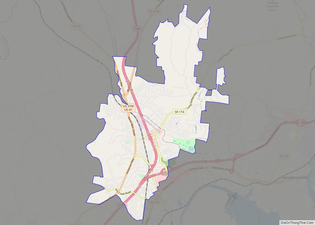 Map of Goodlettsville city