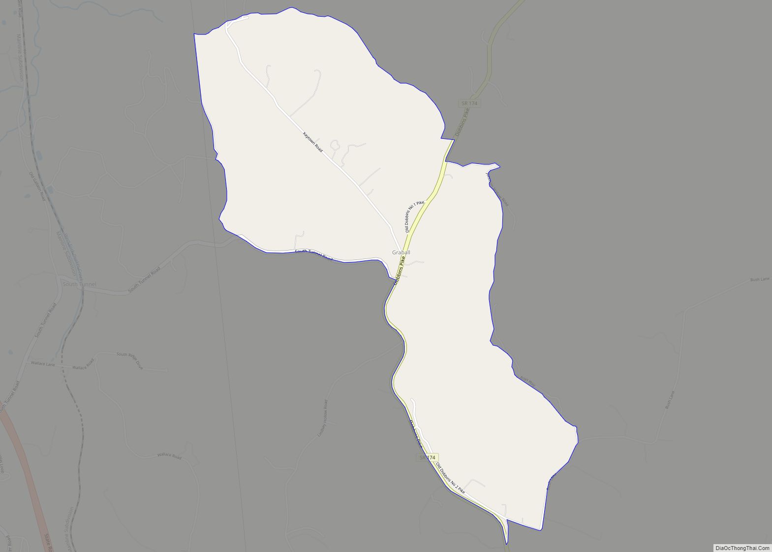 Map of Graball CDP