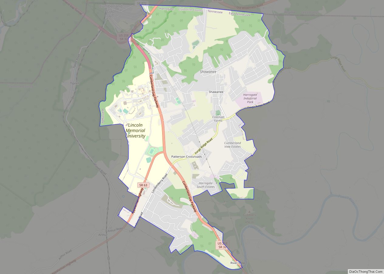 Map of Harrogate city