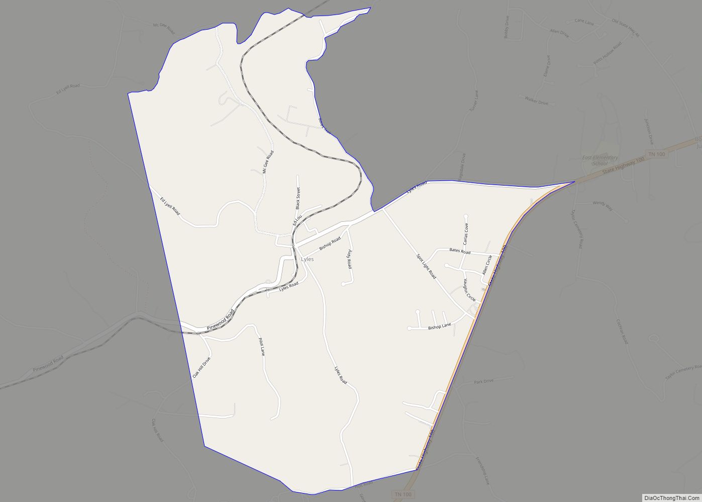 Map of Lyles CDP