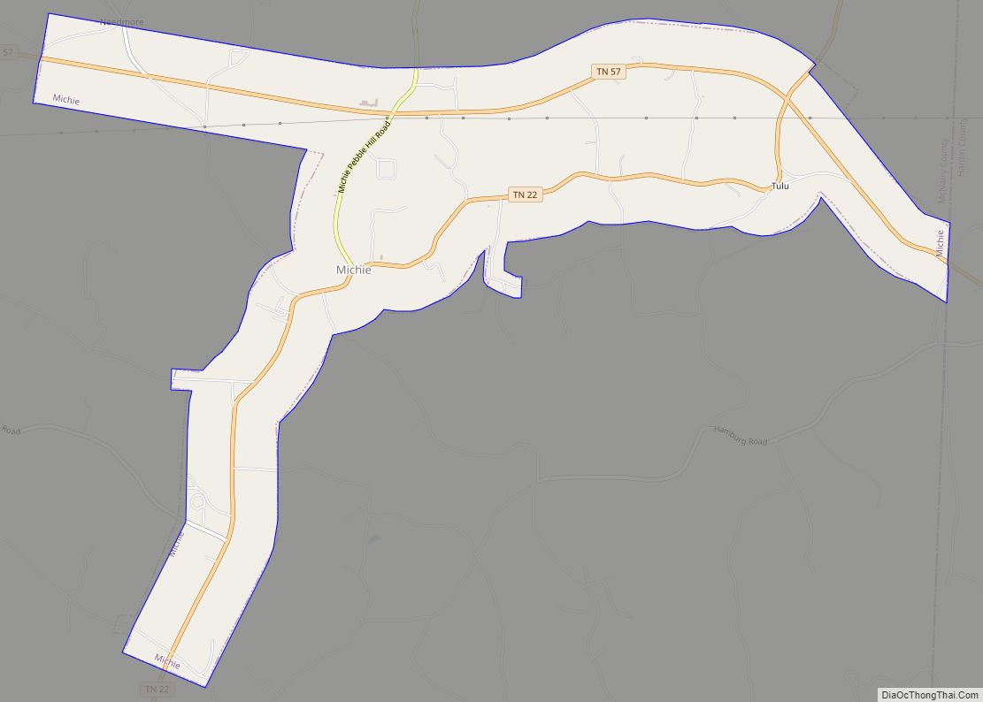 Map of Michie town