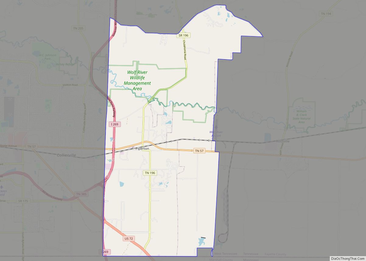 Map of Piperton city