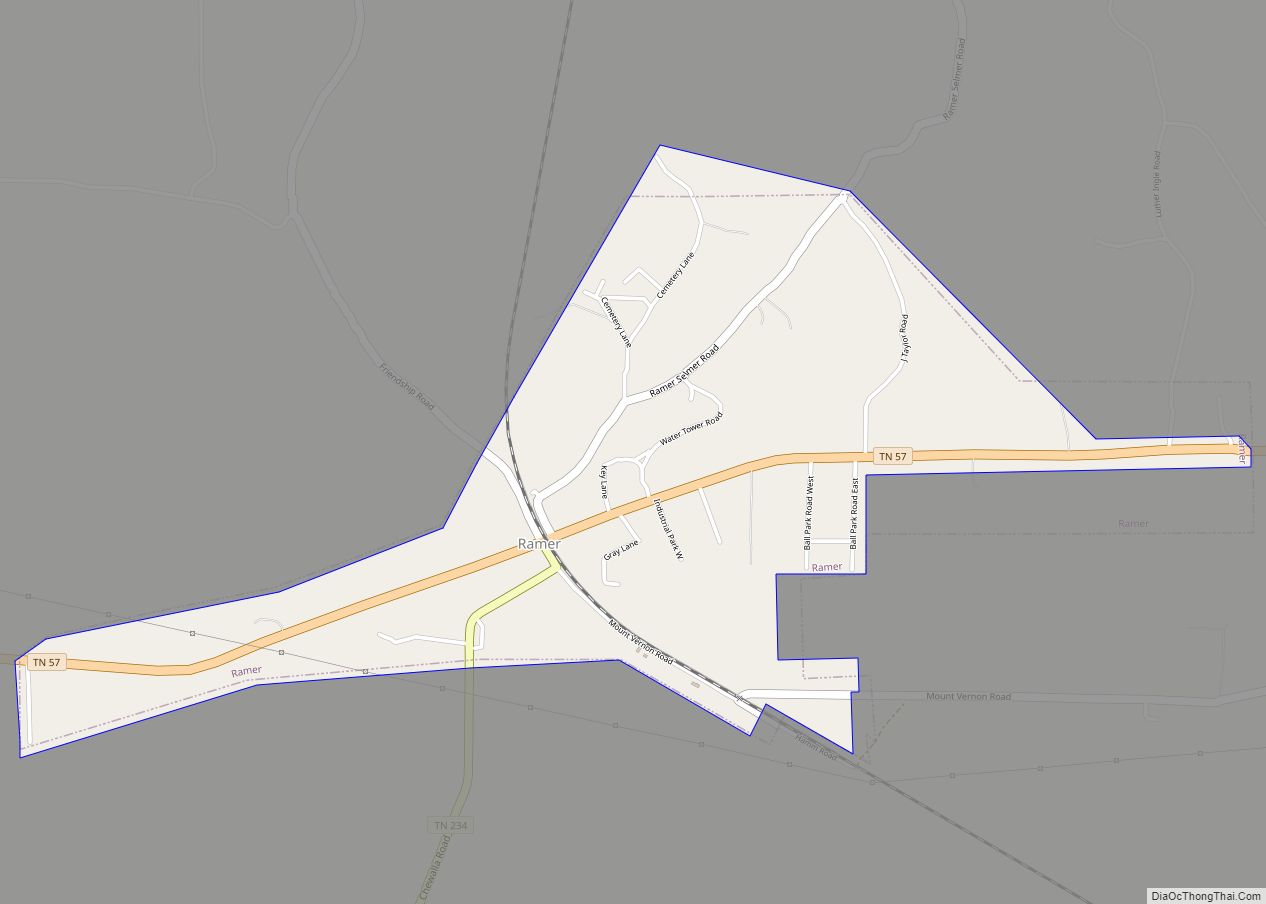 Map of Ramer city